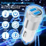 iPhone 14/13 Pro Max Car Charger, 36W 2-Port Fast USB C Car Charger Power Cigarette Lighter Adapter with 3FT Lightning Cable for iPhone 14/13 Plus/12 Pro Max/11/11 Pro Max, iPad Pro/Air/Mini