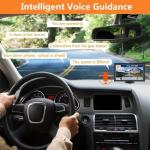 Car GPS Navigation Truck RV, 9 inch Touch Screen Latest 2025 Map, Real Voice Spoken Turn-by-Turn Direction Reminding Navigation System for Cars, Vehicle GPS with Speed and Red Light Warning (Black)