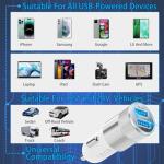 iPhone 14/13 Pro Max Car Charger, 36W 2-Port Fast USB C Car Charger Power Cigarette Lighter Adapter with 3FT Lightning Cable for iPhone 14/13 Plus/12 Pro Max/11/11 Pro Max, iPad Pro/Air/Mini