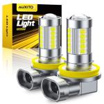 AUXITO Upgraded H11/H8 LED Fog Light Bulbs, 6500K Cool White, 1:1 Mini Size H11/H8/H16 LED Fog Light Bulbs, 360° Full Illumination(Pack of 2)