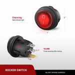 Nilight 2Pcs 18w Spot LED Work Lights LED Pods Fog Lights Off Road Led Lights Driving Lights with16AWG Off Road Wiring Harness Kit-2 Leads