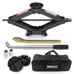 IMAYCC Car Jack 2.5 Ton/5512 lbs Universal Scissor Jack With Rubber Pad, Portable Tire Changing Kit With Lug Wrench, Emergency Kit for Sedan SUV MPV