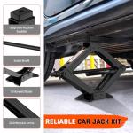Universal Car Jack Kit Scissor Jack for Car 2 Ton Spare Tire Changing Kit,Portable Tire Jack Repair Kit with Lug Wrench,Car Lifting Jack for Auto/SUV/MPV