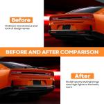 Femibon Universal Rear Spoiler 54 Inch Seagull PRO Style Matte Black Rear Trunk Spoiler Wing Lightweight Compatible with 3-Compartment Sedan with a Flat Trunk（Glossy Black）