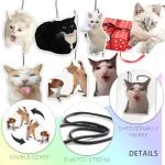 6Pcs Funny Car Air Freshener for Women Girls Men Cute Freshener Ornaments Cat Meme Funny Car Hanging Accessories