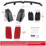 Femibon Universal Rear Spoiler 54 Inch Seagull PRO Style Matte Black Rear Trunk Spoiler Wing Lightweight Compatible with 3-Compartment Sedan with a Flat Trunk（Glossy Black）