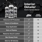 Ethos Interior Detailer Spray - Interior Car Cleaner Easily Cleans & Protects All Interior Surfaces | Non Greasy Satin Finish with UV Protection & Odor Neutralizing Agents | Coconut Scented