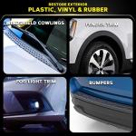 Meguiar's Ultimate Black Plastic Restorer, Durable Car Restorer That Gives New Life to Exterior Black Plastic, Vinyl, and Rubber Trim, 12 Oz Bottle