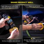 Meguiar's Ultimate Black Plastic Restorer, Durable Car Restorer That Gives New Life to Exterior Black Plastic, Vinyl, and Rubber Trim, 12 Oz Bottle