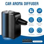 Featwell Car Air Freshener, Three Adjustable Modes Intelligent Car Aroma Diffuser, Rechargeable Car Aroma Diffuser, Black