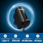 Featwell Car Air Freshener, Three Adjustable Modes Intelligent Car Aroma Diffuser, Rechargeable Car Aroma Diffuser, Black