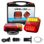 MEDAMOC Wireless Trailer Lights Magnetic, Car LED Magnetic Wireless Towing Tail Lights Waterproof Portable for Boat Truck Camper RV