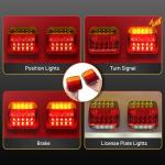 MEDAMOC Wireless Trailer Lights Magnetic, Car LED Magnetic Wireless Towing Tail Lights Waterproof Portable for Boat Truck Camper RV