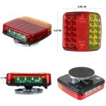MEDAMOC Wireless Trailer Lights Magnetic, Car LED Magnetic Wireless Towing Tail Lights Waterproof Portable for Boat Truck Camper RV