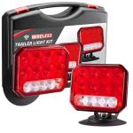 XYLOKTH Wireless Tail Lights for Trailer, Rechargeable Magnetic Tow Lights with Reverse Light, Wireless Brake Lights Kit with Adjustable Turn Signal for, Car, Boat, Trucks, RV