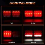 XYLOKTH Wireless Tail Lights for Trailer, Rechargeable Magnetic Tow Lights with Reverse Light, Wireless Brake Lights Kit with Adjustable Turn Signal for, Car, Boat, Trucks, RV