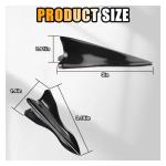 10PCS Car Diffuser Shark Fin Kit, Auto Air Vortex Generator Decoration Self-Adhesive Compatible with Spoiler Roof Wing Pointed, Bumper Exterior Accessories for SUV, Car (Black)