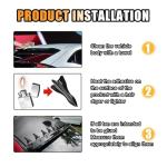 10PCS Car Diffuser Shark Fin Kit, Auto Air Vortex Generator Decoration Self-Adhesive Compatible with Spoiler Roof Wing Pointed, Bumper Exterior Accessories for SUV, Car (Black)