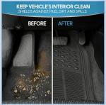 Car Floor Rubber Mats, All Weather, Durable,Universal fit 4-Piece Set for Sedans, Cars, SUVs, Trucks- Black