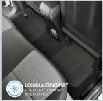 Car Floor Rubber Mats, All Weather, Durable,Universal fit 4-Piece Set for Sedans, Cars, SUVs, Trucks- Black