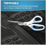 Car Floor Rubber Mats, All Weather, Durable,Universal fit 4-Piece Set for Sedans, Cars, SUVs, Trucks- Black