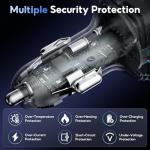 FARSENSE 115W 6-Port USB C Car Charger with PD Fast Charging & LED Display - Universal for iPhone, Samsung, iPad, Laptop