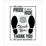 CHORMING White Car Paper Floor Mats : 50 Pcs Disposable Floor Cars Auto Vehicles Automotive Mat Covers Protector Detailing Detail Wash Temporary Sticky 16x20inch, fzp202