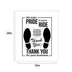 CHORMING White Car Paper Floor Mats : 50 Pcs Disposable Floor Cars Auto Vehicles Automotive Mat Covers Protector Detailing Detail Wash Temporary Sticky 16x20inch, fzp202