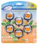 Air Jungles Hawaiian Scent Car Air Freshener Clip, 6 Vent Clips, 4 ml Each, Long Lasting Air Freshener, Up to 180 Days Car Refresher Odor Eliminator