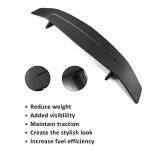 SCITOO Glossy Black Rear Spoiler Wing Body Kit Compatible with Universal Rear Trunk Spoiler Wing with 3rd Brake Light Splitter Chin Exterior Diffuser