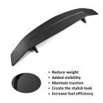 SCITOO Glossy Black Rear Spoiler Wing Body Kit Compatible with Universal Rear Trunk Spoiler Wing with 3rd Brake Light Splitter Chin Exterior Diffuser
