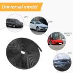 Osilly Car Door Edge Guards, 16Ft Rubber Seal Car Door Edge Trim, U Shape Door Edge Protector Guard, Aluminum Weather Proofing Automotive Door Edge Molding Protection for Most Car (Black)