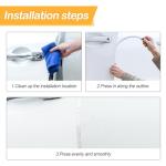 Osilly Car Door Edge Guards, 16Ft Rubber Seal Car Door Edge Trim, U Shape Door Edge Protector Guard, Aluminum Weather Proofing Automotive Door Edge Molding Protection for Most Car (Black)