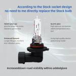 ALKOREY HB3 9005 12v 65w Car Headlight Bulb,Warm White 3300K Auto Halogen Lamp,High And Low Beam Blue Light,Automotive Fog Replacement Bulb,2 Pack