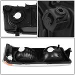 DNA MOTORING Pair Headlight Assembly Compatible with 2003-2006 Chevy Silverado 1500 2500 3500 1500 HD 2500 HD Avalanche 1500 2500, w/o Factory Cladding, Chrome/Amber, HL-OH-CS03-4P-CH-AM