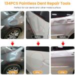 Dent Puller, 134PCS Paintless Dent Removal Kit – Car Dent Puller Kit with Slide Hammer 2 in 1 T-Bar, Golden Lifter, Bridge Puller–Dent Remover Tool for Car Hail, Dings Damage DIY Repair