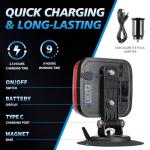 XYLOKTH USB-C Wireless Trailer Lights Kit with Reverse, IP67 Waterproof Magnetic LED Tow Light for Towing, Tail, Brake, Turn Signal for Car, Boat, Camper, RV