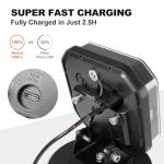 NeaLia Wireless Trailer Lights 110° Rotatable, Magnetic LED Trailer Light for Towing Truck RV, Rechargeable Tail Tow Lights Kit for Camper Boat Caravan Turn Signal Brake Reverse Stop, IP67 Waterproof