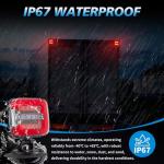 XYLOKTH USB-C Wireless Trailer Lights Kit with Reverse, IP67 Waterproof Magnetic LED Tow Light for Towing, Tail, Brake, Turn Signal for Car, Boat, Camper, RV