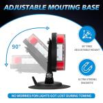 XYLOKTH USB-C Wireless Trailer Lights Kit with Reverse, IP67 Waterproof Magnetic LED Tow Light for Towing, Tail, Brake, Turn Signal for Car, Boat, Camper, RV