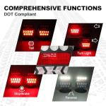 NeaLia Wireless Trailer Lights 110° Rotatable, Magnetic LED Trailer Light for Towing Truck RV, Rechargeable Tail Tow Lights Kit for Camper Boat Caravan Turn Signal Brake Reverse Stop, IP67 Waterproof