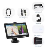 GPS Navigator for Car Truck RV, Latest 2025 Map(Free Lifetime Updates) 7 inch Touch Screen Car GPS, Support Voice Turn Direction Guidance/Speed and Red Light Warning/Custom Truck Routing