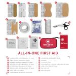 @AL21 All-Purpose First Aid Kit 184 Pieces, Emergency Kit for Home, Travel, Car, Business, Worksite and Office, Portable Emergency Supplies for Minor Cuts, Scraps, Sprains & Burns