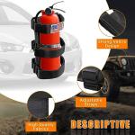 Ziciner Fire Extinguisher Holder 2.5-3LB Adjustable Roll Bar, American Flag Pattern Extinguishers Strap Bartact, Universal Car Accessories for Cars, SUVs, Trucks, and More (Black)