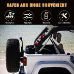 Ziciner Fire Extinguisher Holder 2.5-3LB Adjustable Roll Bar, American Flag Pattern Extinguishers Strap Bartact, Universal Car Accessories for Cars, SUVs, Trucks, and More (Black)