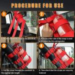 Ziciner Fire Extinguisher Holder 2.5-3LB Adjustable Roll Bar, American Flag Pattern Extinguishers Strap Bartact, Universal Car Accessories for Cars, SUVs, Trucks, and More (Black)