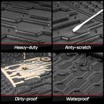 AUTOBULL Floor Mats & Cargo Liner Compatible with 2019-2023 Jeep Cherokee (Not for Grand Cherokee) Cargo Mat, Full Set All Weather Protection 1st, 2nd Row Car Liners & Trunk Mat, Black