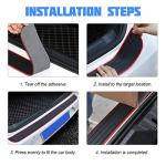 Car Rear Bumper Protector Guard - Anti-Scratch Rubber Cover Strip for Most Cars and SUVs