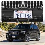 LivTee 4 Holes Stainless Steel License Plate Frames, 2 PCS Car Licence Plate Covers, Automotive Exterior Accessories Slim Design with Bolts Washer Caps for US Vehicles, Black