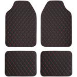 COLINOO Luxury Leather Car Mats Universal Fit Car Floor Mats All Weather Car Mats Full Set for Car SUV Van & Truck
